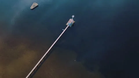 Aerial view of trees and greenery in Spring in Havel river near Wannsee Str.. 스톡 동영상 244125142