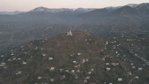 Aerial view of Trinity Church on Mount Sameba in Batumi, Adjara, Georgia 動画素材 149928429