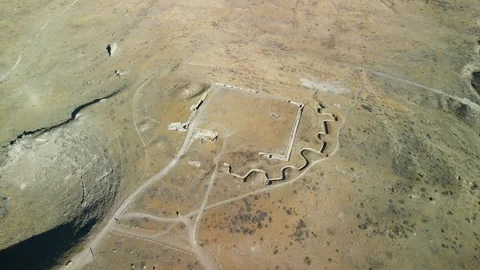 Aerial view of Tripolis on the Meander Ancient City in Denizli City, Turkiye Stock Footage 289862361