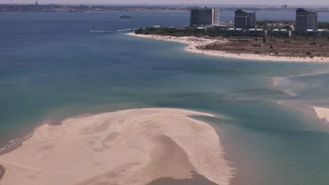 Aerial view of Troia Peninsula, Setubal, Portugal Video stock 313682453