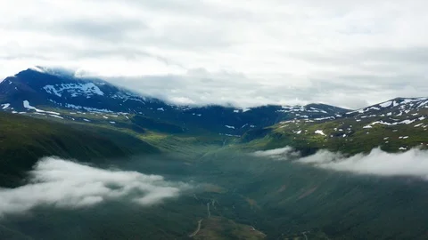 Aerial view of Tromsø bay Stock Footage 129448980