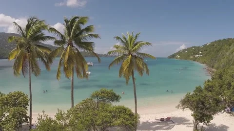 Aerial view of tropical beach Stock Footage 60691122