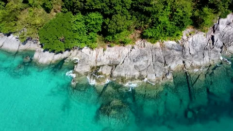 Aerial view of a tropical landscape Stock-Footage 170191219