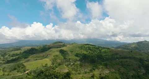 Aerial view of tropical mountain range. Stock Footage 233479329