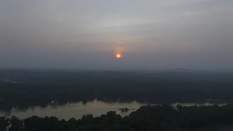 Aerial View of Tropical River and Dense Forest Sri Lanka Stock Footage 346756216