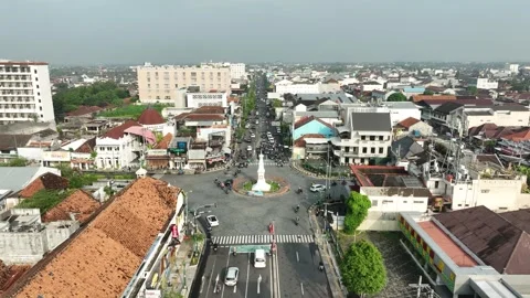 Aerial View of Tugu Jogja or Yogyakarta ... | Stock Video | Pond5