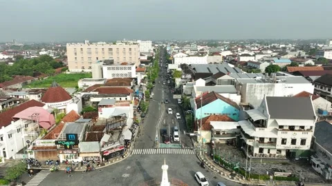 Aerial View of Tugu Jogja or Yogyakarta ... | Stock Video | Pond5