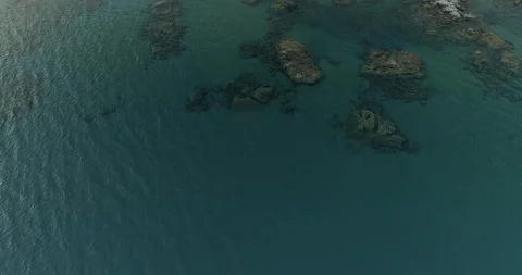 Aerial view of the turtle nesting beach Sekanya on Zakynthos Stock Footage 233912505