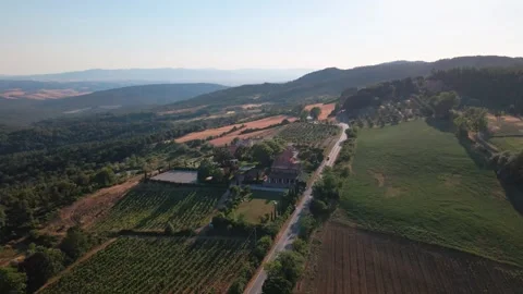 Aerial view of Tuscany Stock Footage 245277267