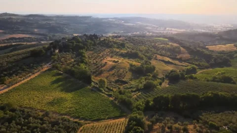Aerial view of Tuscany Stock Footage 245277784