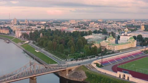 Aerial view of Tver Stock Footage 156181291