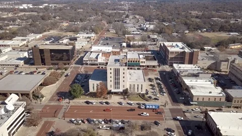 Aerial View Tyler Downtown Reverse Vídeos de archivo 99704901