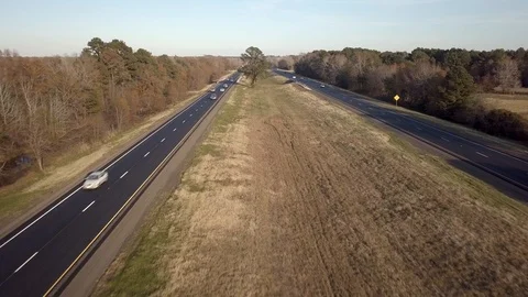 Aerial View Tyler Freeway Forward Vídeos de archivo 99705097