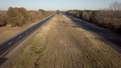 Aerial View Tyler Freeway Static Stock Footage 99697658