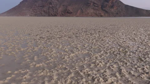Aerial view of the unique landscape of a dry salt flat, Socotra island 库存影片 335207248