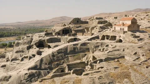 Aerial view of Uplistsikhe Stock Footage 212713664