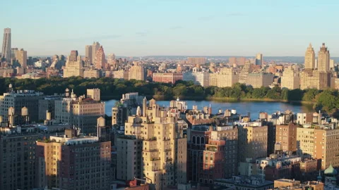 Aerial view of Upper East Side Manhattan Stock Footage 292652808