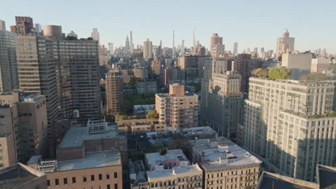 Aerial view of Upper East Side Manhattan Stock Footage 292659100