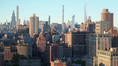 Aerial view of Upper East Side Manhattan Stock Footage 292661068
