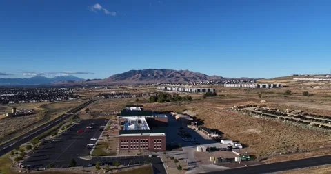 Aerial view of urban development in Bluffdale, United States. 库存影片 338279337