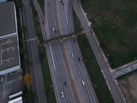 Aerial View of Urban Freeway Video stock 80847520