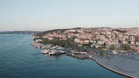 Aerial view of Uskudar Square. 4K Footage in Turkey Stock Footage 136774544