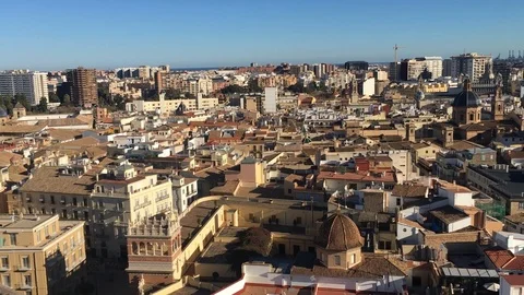 Aerial view of Valencia Stock Footage 127386787