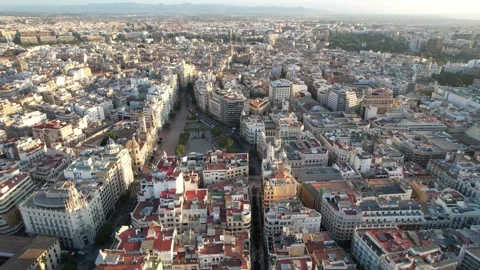 Aerial view of Valencia, Spain Stock Footage 252005302