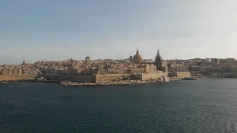 Aerial view at Valletta Stock Footage 236413004