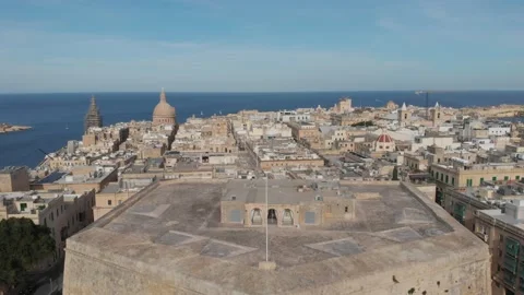 Aerial view at Valletta Stock Footage 236413012