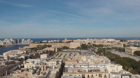 Aerial view at Valletta Stock Footage 236413330