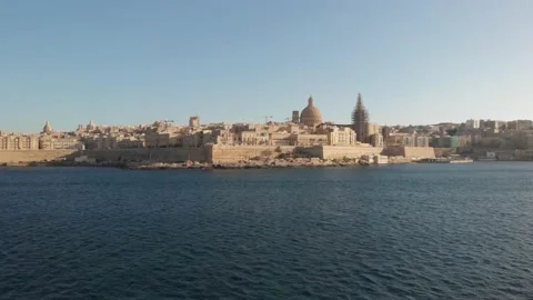 Aerial view at Valletta Stock Footage 236414094