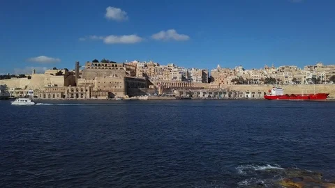 Aerial view of Valletta, Malta Stock Footage 99875511