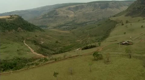 Aerial view of valley Stock Footage 12013114