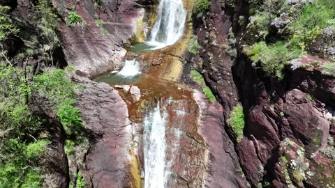 Aerial view, Vallon de Challandre, Alpes-Maritimes, France. 2 Video stock 277033239