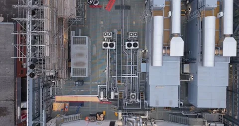 Aerial view of Vantage LHR2 data center in London, United Kingdom. Stock Footage 345082951