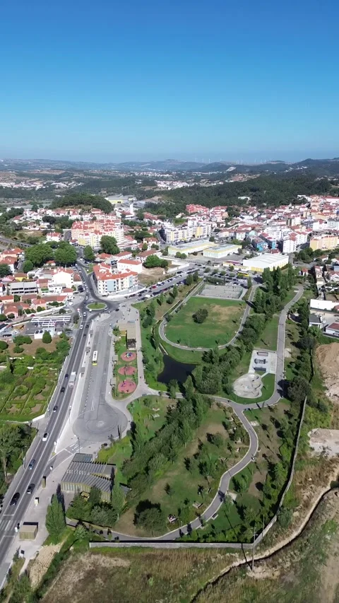 Aerial view of Venda do Pinheiro - Portugal Stock Footage 336562745