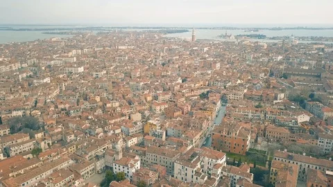 Aerial view of Venice Stock Footage 87665768