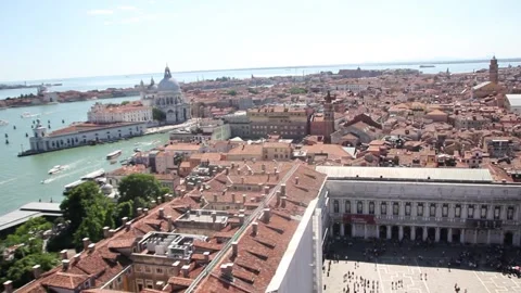 Aerial view of Venice Stock Footage 136578804