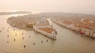 Aerial View Of Venice Italy Stock Footage