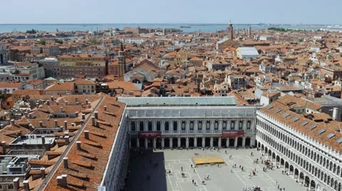 Aerial view of Venice, St Mark's square. Stock Footage 68388712