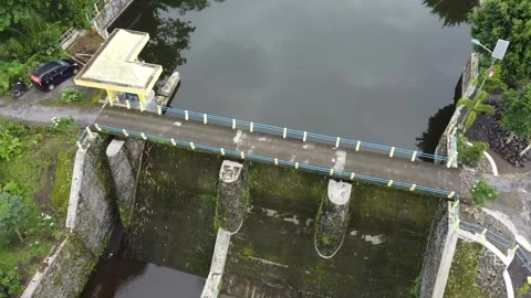 Aerial view of a very nice bridge with angles around the bridge Stock Footage 226488054