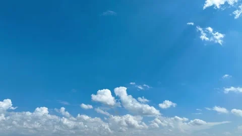 Aerial view of a vibrant blue sky. Stock Footage 340565145