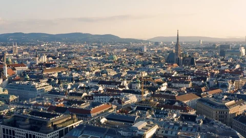 Aerial view of Vienna Video stock 113332737