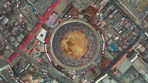 Aerial view view of Acho in Lima, Peru Stock Footage 344157583