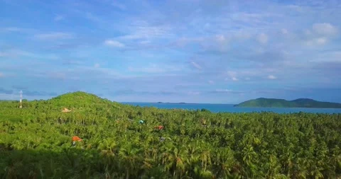 Aerial view View from Koh Samui island,thailand Stock Footage 135666499