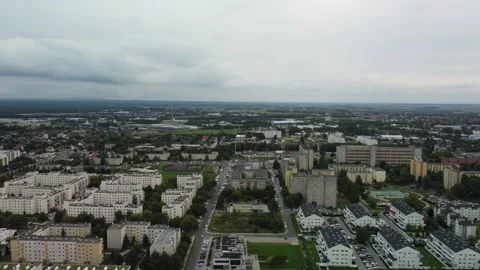 Aerial view view over polish city Video stock 268901772