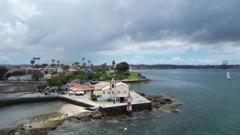 Aerial view, View of Ponta de Humaitá, Brazil 스톡 동영상 229706290