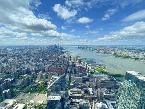 The aerial view from the viewing platform of The Edge in New York Stock Photos