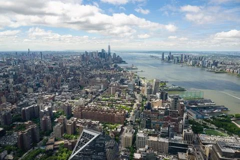 The aerial view from the viewing platform of The Edge in New York Stock Photos